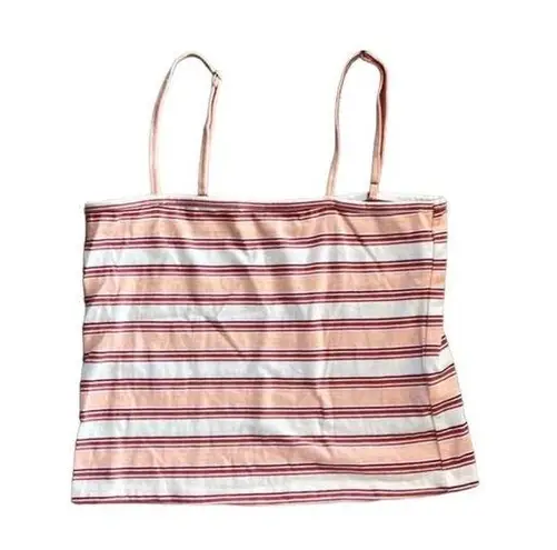 Urban Outfitters Others Follow Size Small Pink Cropped Striped Tank Top