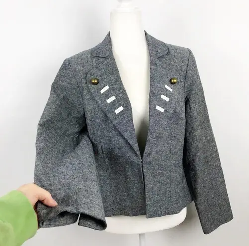 Walter Baker Fusion By Walter Marching Band Style Gold Button Front Blazer Size XS