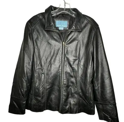 Nine West  Black Leather Jacket