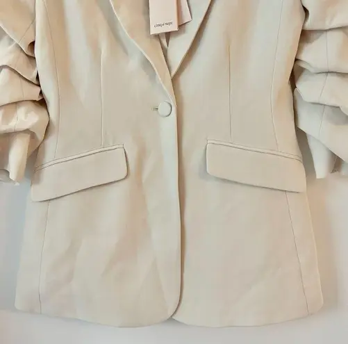 Cinq à Sept Cinq a Sept Crochet Lace Scrunched Cheyenne Blazer in Light Plaster Size 4 NWT