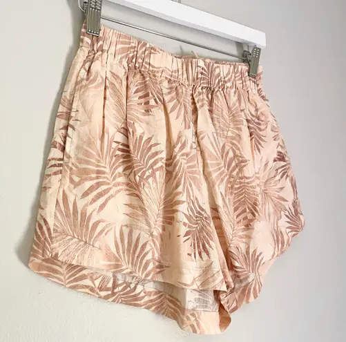 Faherty Linen Paradise Cove Women's Shorts in Orange Pink Color Size XS NWT