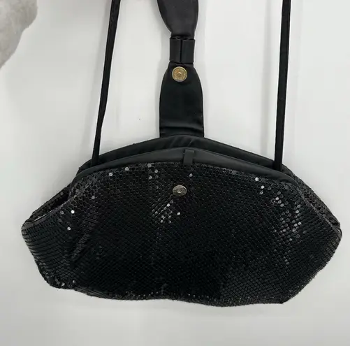 Unbranded Vintage Black Mesh Crossbody Purse Evening