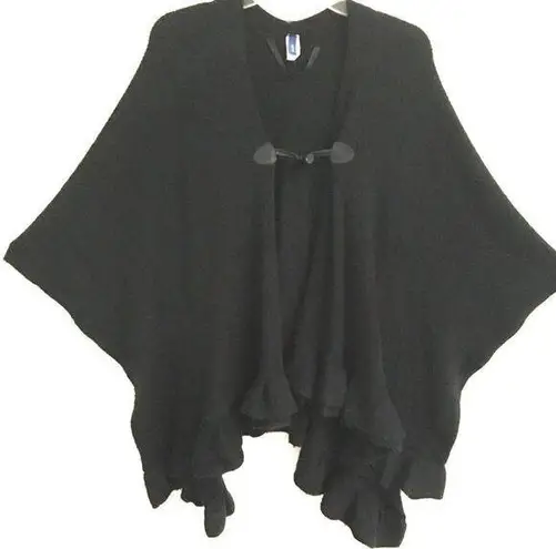 Apt. 9  Black fleece like cape one size