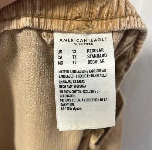 American Eagle  Brown Corduroy Baggie Jogger size 12