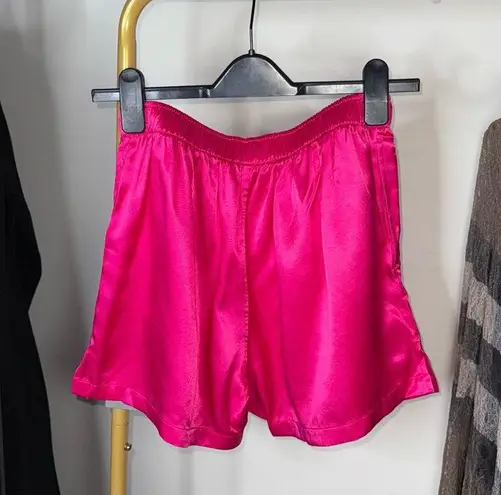 Balenciaga Pink Satin Logo-Patch Shorts Women’s FR 36 US 4