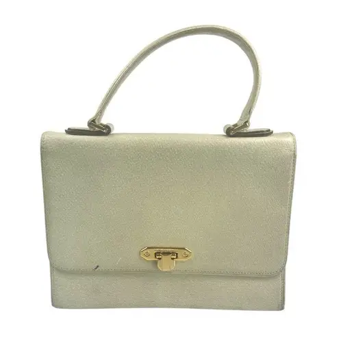 Valentino Garavani Vintage Leather Top Handle Bag with Gold-Tone Hardware