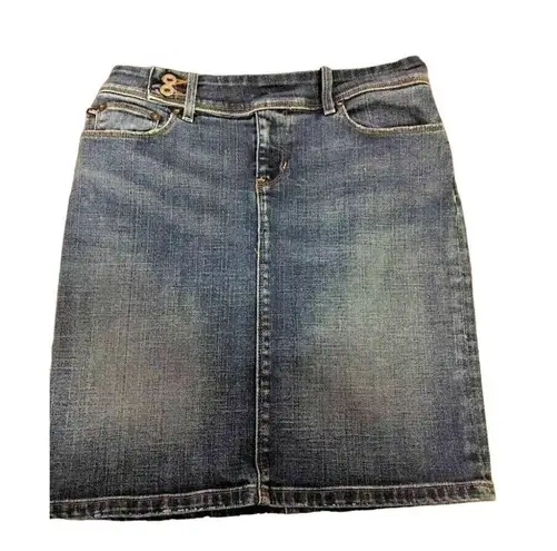 Ralph Lauren  Polo Jeans Justine Denim Stretch Skirt Womens W29 Used