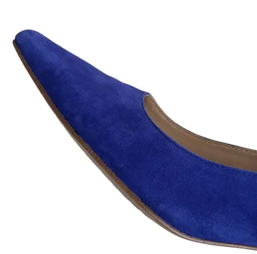 Boden Leather Low Heels Royal Blue Size 7