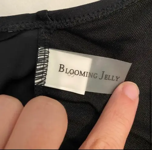 Blooming Jelly Small Black Bikini Top
