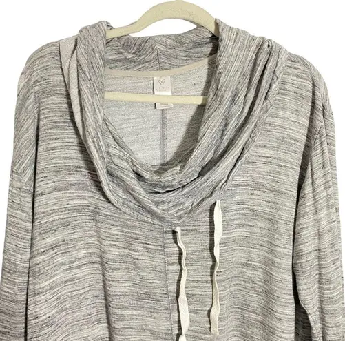 Lane Bryant Livi Active by  Sz 18/20 Gray Heathered Cowl Neck Pullover Sweatshirt