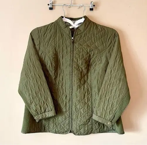 Woman Within  | Olive Green Quilted Jacket Sz 22/24