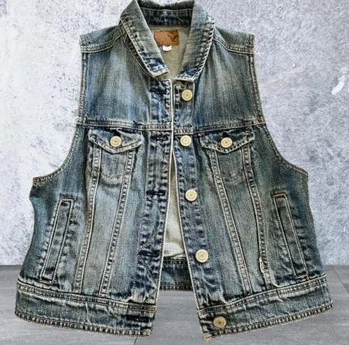 American Eagle NWOT  DENIM JEAN CUTOFF JACKET VEST 👖