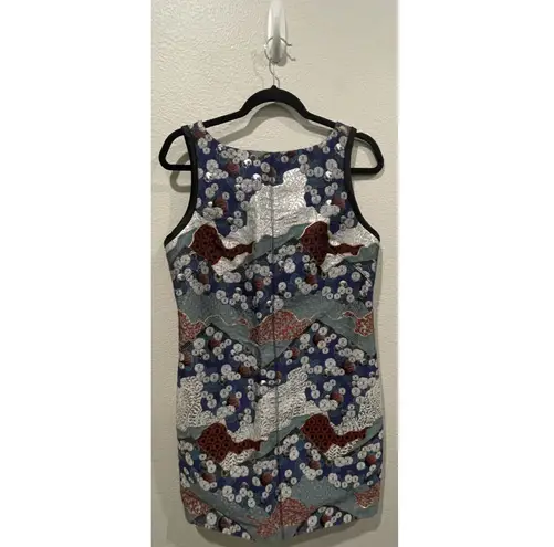 Proenza Schouler Metallic Silver Blue Sleeveless Mini Dress