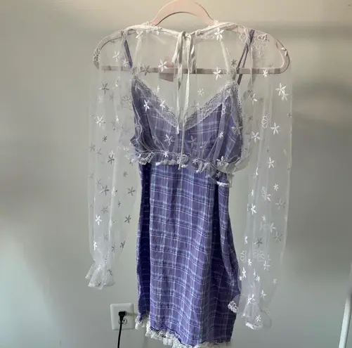 Purple Plaid Women's Dress