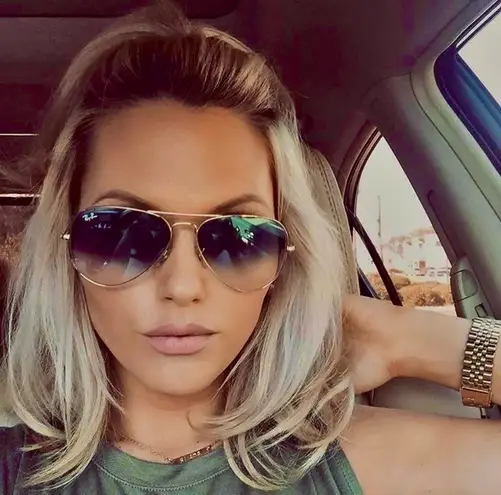 Ray-Ban Aviator ブルーグラデーション AVIATOR GRADIENT Sunglasses in Arista Gold and Light Blue