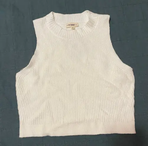 ee:some Ribbed Off White Sweater Cami