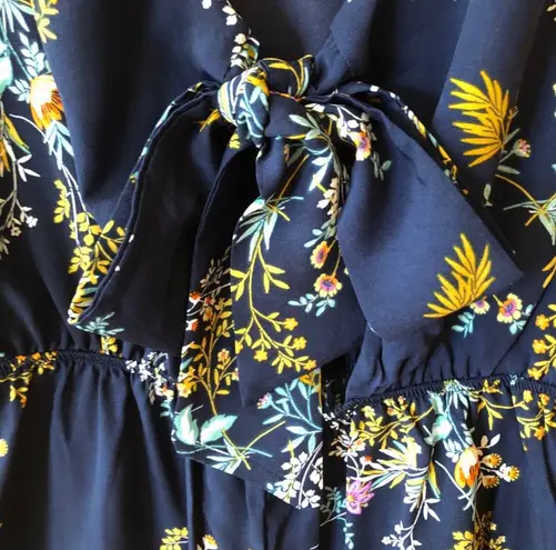 Blue Rain Navy, Floral Romper 