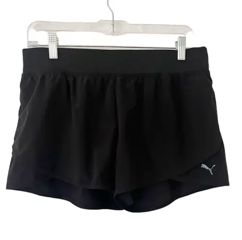 Puma  Black Pull On Compression Running Shorts Women’s Size Medium - Image 1
