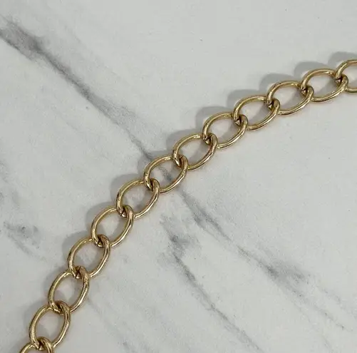 The Bar Gold Tone Metal Chain Link Belt OS One Size