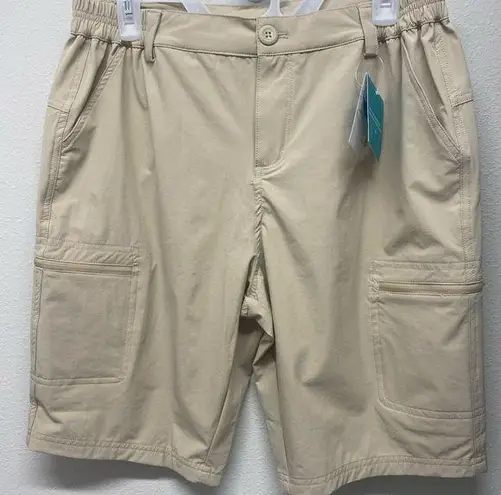 *NEW* Willit Womens tan hiking outdoor cargo pocket shorts Large NWT