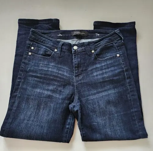 Liverpool Jeans Vintage Super Dark Michelle Denim Capris Size 6/28