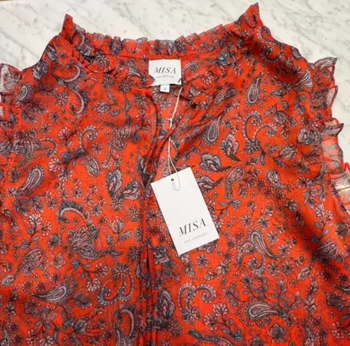 MISA Los Angeles NWT Paisley Aranciata Tank Top Size S
