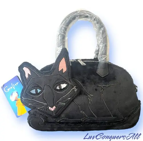 Lounge Fly Coraline 15th Anniversary Cat Plush Crossbody Bag