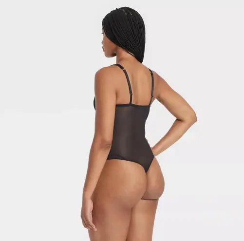 Auden Women's Rhinestone Lingerie Bodysuit - Black