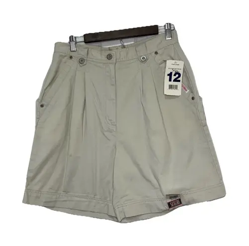 Bill Blass Vintage Women’s High Rise Khaki Shorts Size 12 NWT 30” Waist