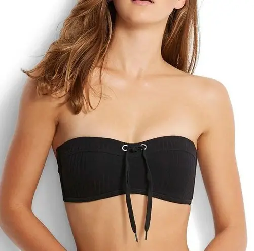 Seafolly NWT X Revolve Inka Rib Bustier Bandeau in Black