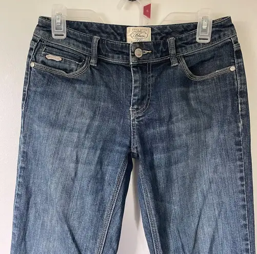 White House | Black Market Banana Republic Mid Rise Straight Leg Dark Blue Wash 90s Jeans size 2 Short