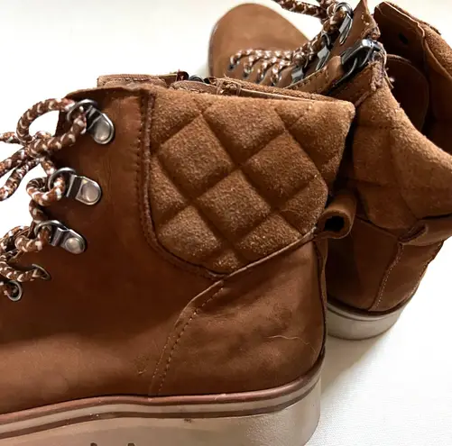 Caslon Brown Water Resistant Lace Up Boots