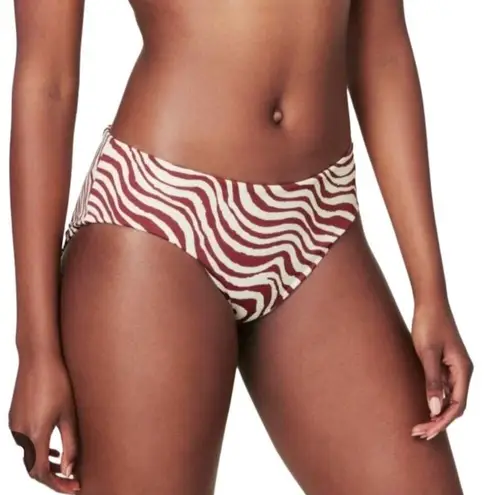 ANDIE  Swim Bottom Women Sz L Hipster Bikini Stripe Feminine Resort Retro Y2K NWT