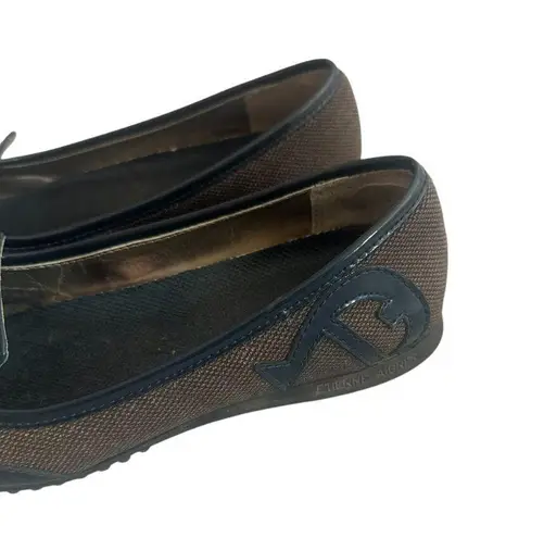 Etienne Aigner Aleah Brown Loafers Flats Shoes Patent Leather Size 6 Women's