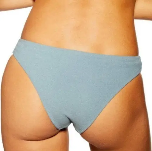 Topshop  Velour Knot Bikini Bottoms Light Blue