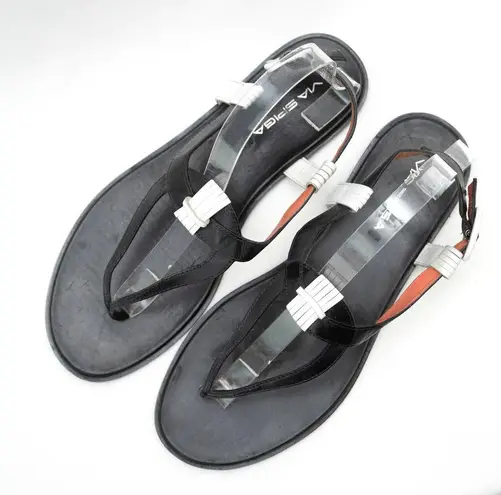 via spiga  Capris Black White Sandals Size‎ 10