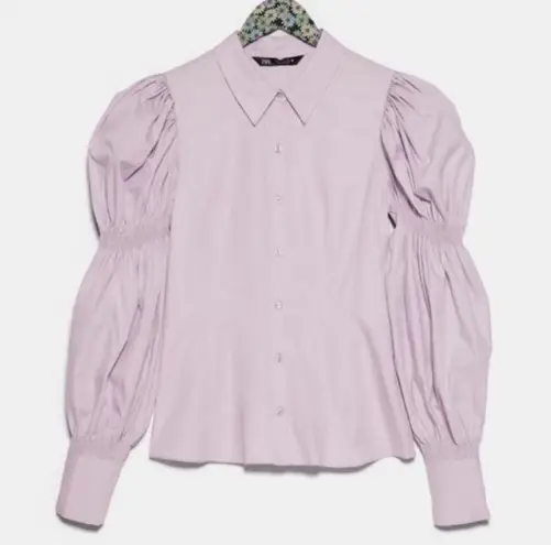 ZARA  STRETCHY POPLIN SHIRT TRF