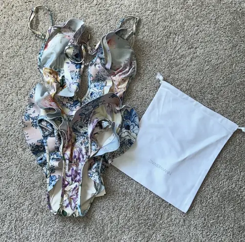 Zimmermann frill swimsuit. S-M
