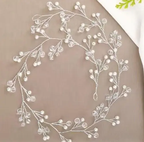 Western Wedding Jewelry Headdress Wedding Hair Accessories Crown Floral Pearl