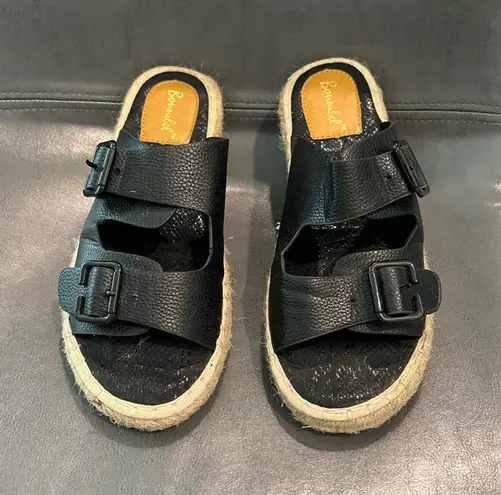 Black Double Strap Sandals Free to Roam Espadrille Size 8