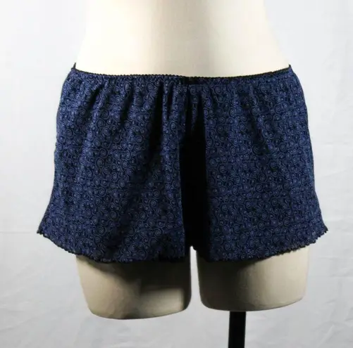 Apt. 9 Navy and Medium Blue Printed Babydoll Tank and Short Sleep Lounge Set Size Large