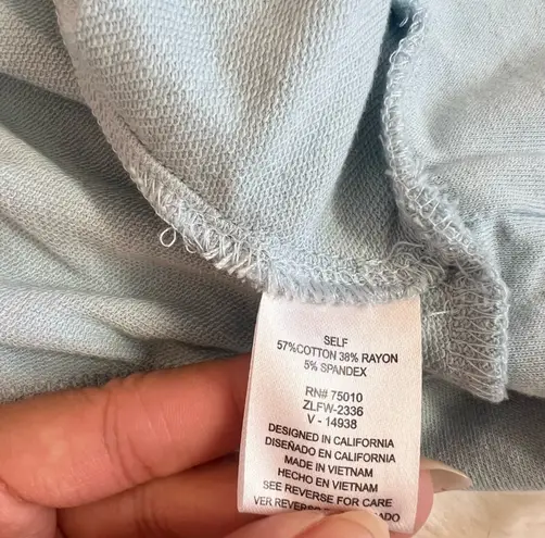 Kingston Grey Light Blue Puff Sleeve Casual T