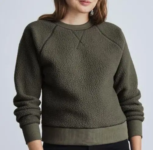Everlane NEW  The Renew Teddy Fleece Sweatshirt in Green - Image 1