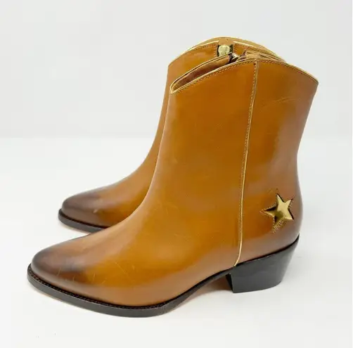 NEW Thursday Boot Co. Sedona Country Star Brown Ankle Zipper Western Booties 7.5