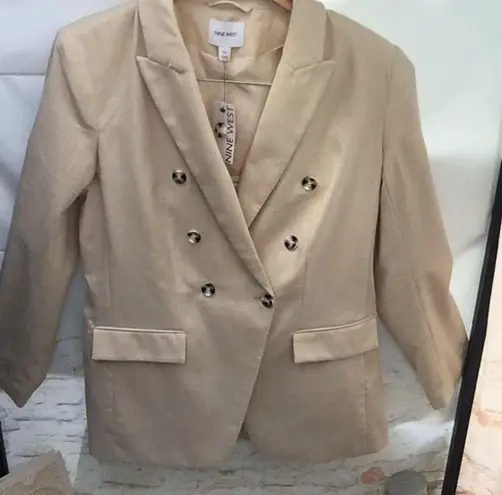 Nine West New  Women’s Double Breasted Boxy Blazer Coat