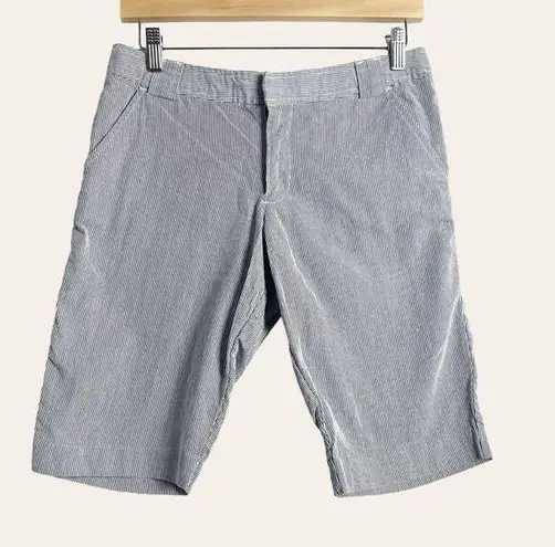 Proenza Schouler for Target Navy White Pinstripe Bermuda Shorts Size 7 Blue