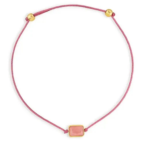 Gorjana Power Gemstone Octagon Rhodochrosite Bracelet 18k Gold Plated Pink Peace