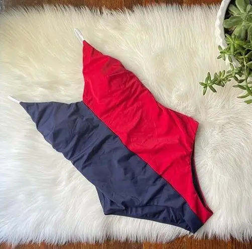 Enfasis One Piece Swimsuit Red White & Blue NWT Size 4
