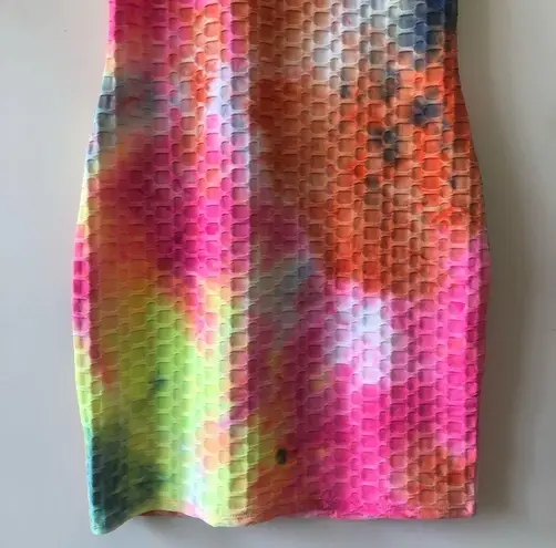 Love j Rainbow Tie Dye Knit Bodycon Dress