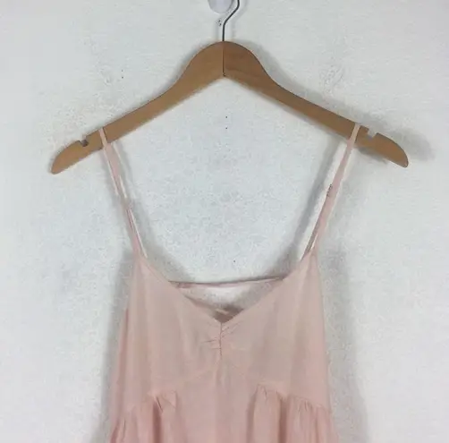 Urban Outfitters  Harper Pink Tiered Lace-Up Babydoll Dress Small